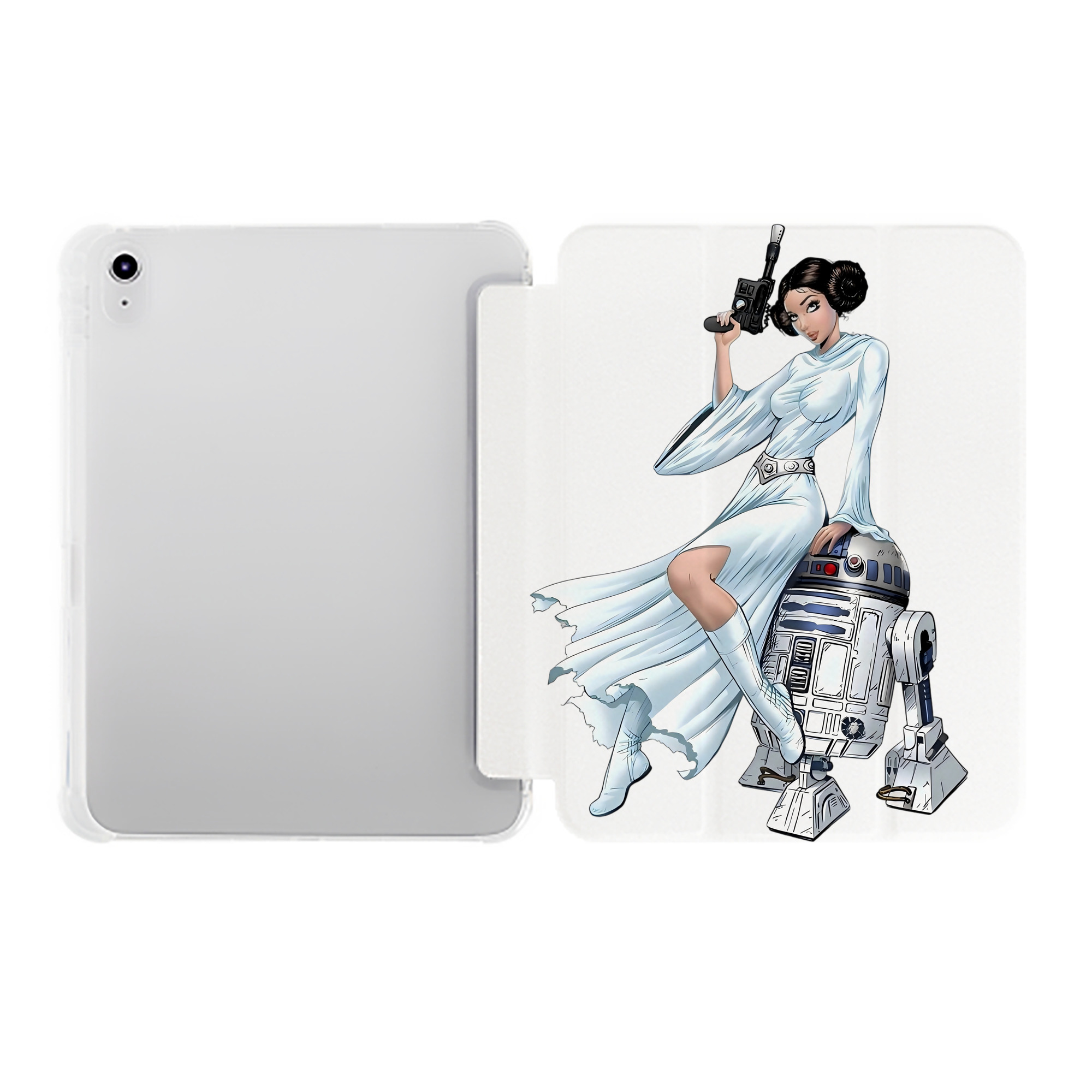 （画像用） スター・ウォーズ Star Wars IPad ケース ペン収納付き 三つ折りスタンド PUレザー×シリコン 対応機種9.5/10.5/10.9インチ